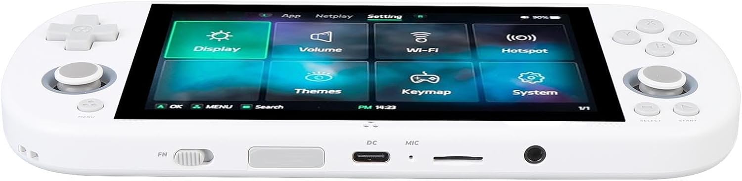 Imagen de ZASCHMOY Consola de Juegos Retro Portátil: 64 GB, Pantalla IPS de 4,96 Pulgadas, Compatible con 28 Emuladores, Potente Chip de 1,8 GHz, Consola de Videojuegos Portátil, Color Blanco (WHITE)