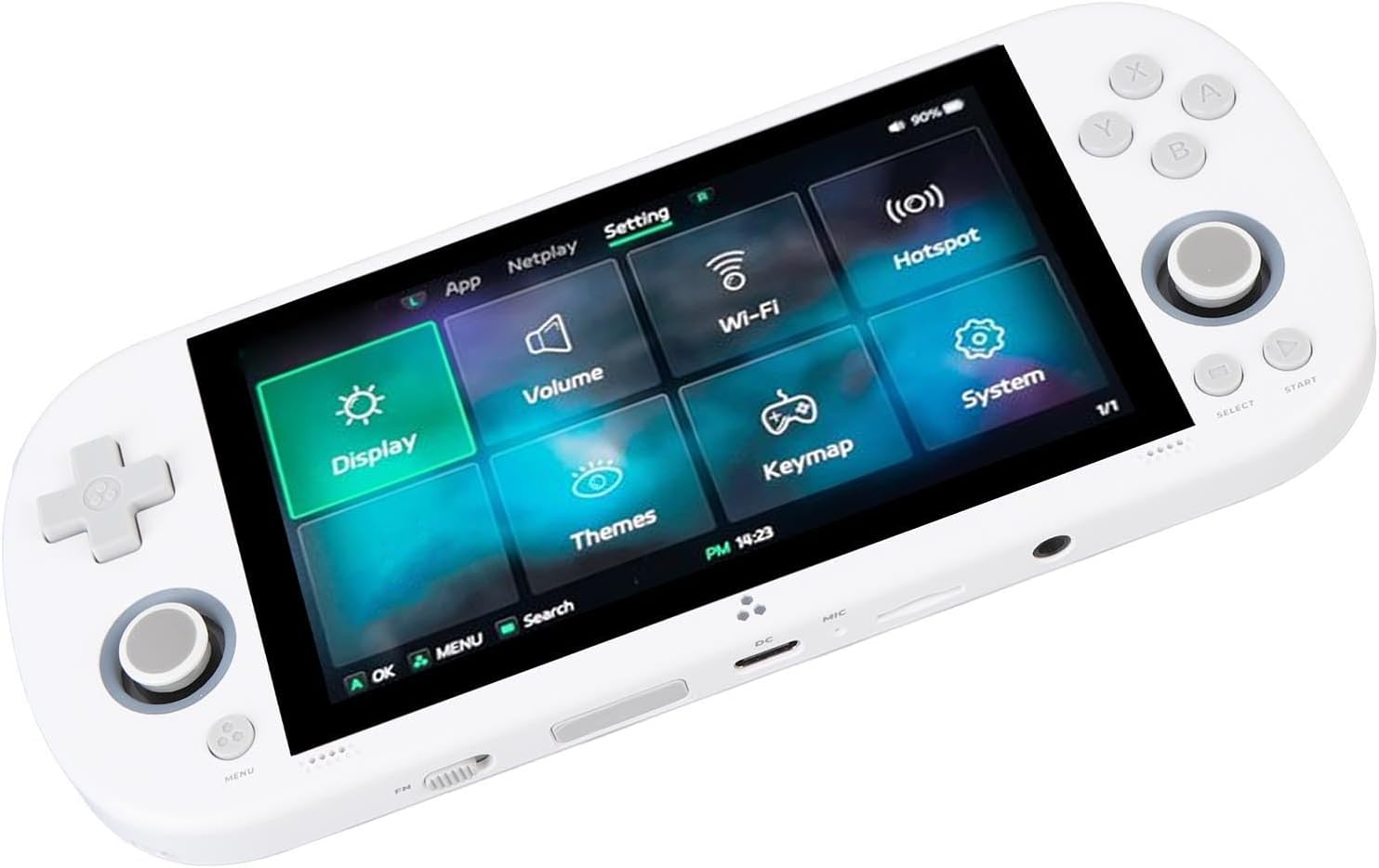 Imagen de ZASCHMOY Consola de Juegos Retro Portátil: 64 GB, Pantalla IPS de 4,96 Pulgadas, Compatible con 28 Emuladores, Potente Chip de 1,8 GHz, Consola de Videojuegos Portátil, Color Blanco (WHITE)