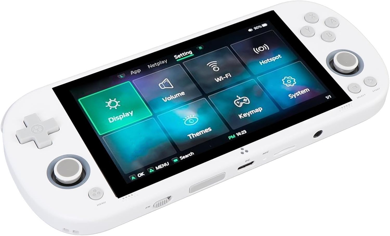 Imagen de ZASCHMOY Consola de Juegos Retro Portátil: 64 GB, Pantalla IPS de 4,96 Pulgadas, Compatible con 28 Emuladores, Potente Chip de 1,8 GHz, Consola de Videojuegos Portátil, Color Blanco (WHITE)