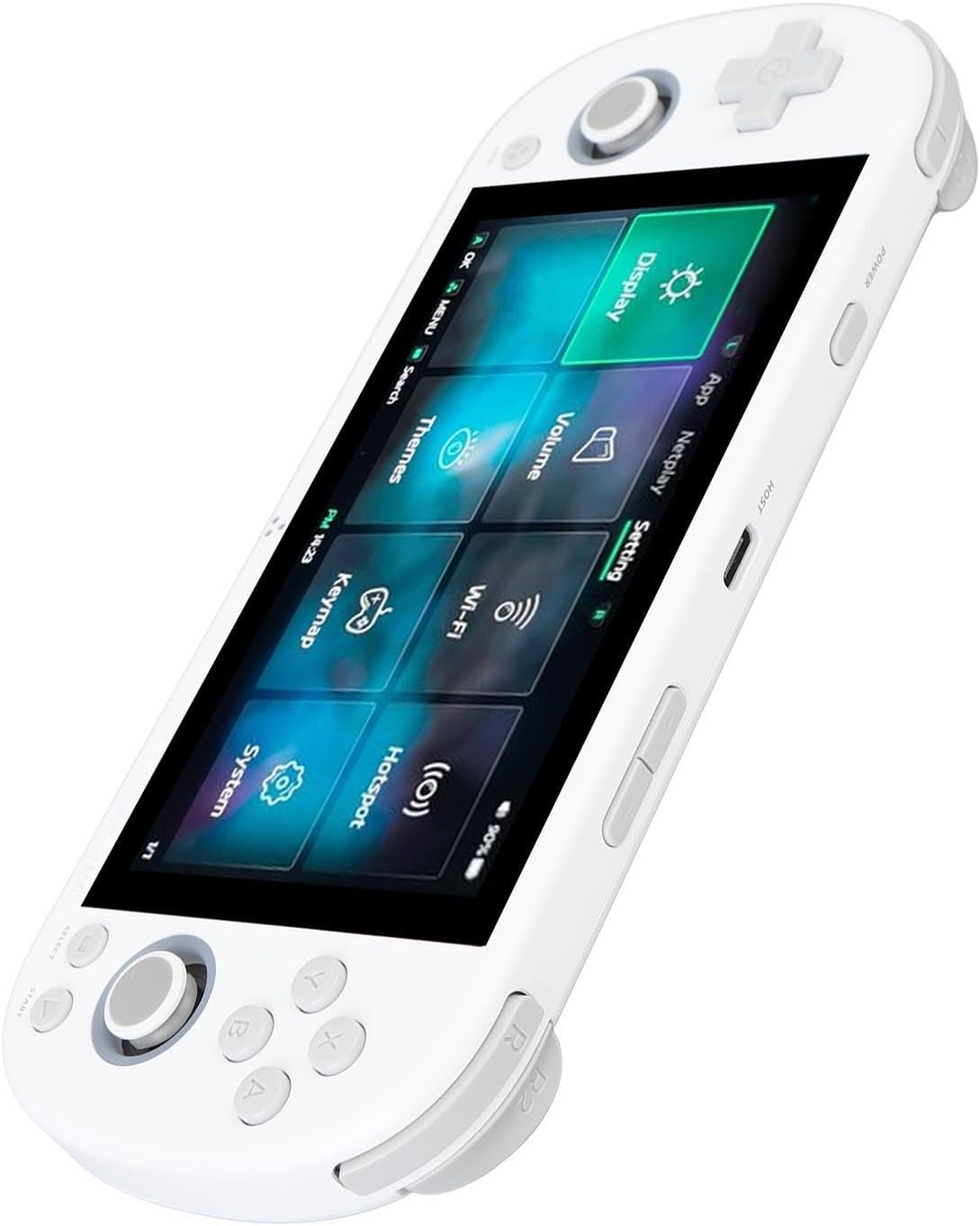 Imagen de ZASCHMOY Consola de Juegos Retro Portátil: 64 GB, Pantalla IPS de 4,96 Pulgadas, Compatible con 28 Emuladores, Potente Chip de 1,8 GHz, Consola de Videojuegos Portátil, Color Blanco (WHITE)